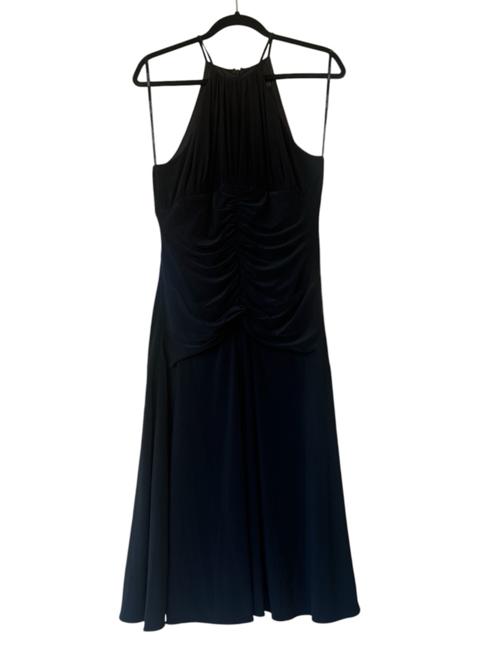 Laundry by Shelli Segal Ruched Black Dress